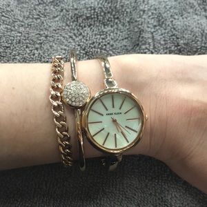 Anne Klein matching watch and bracelets